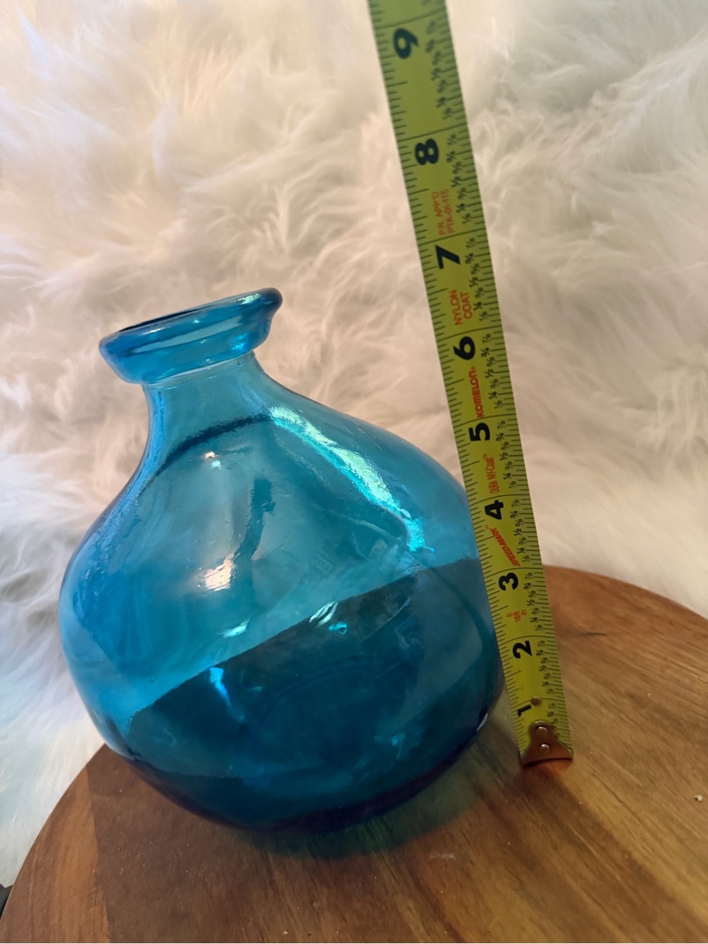 Handblown Blue Glass Decorative Vase - Home Accents - Picture 3 of 5